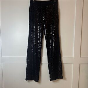 Joan Boyce Black Sequin Pants size small new without tags